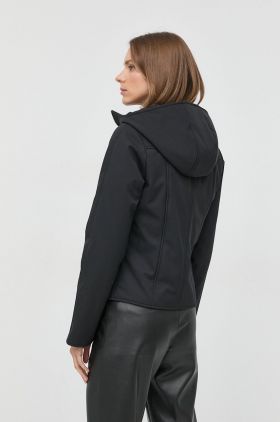 Trussardi geaca femei, culoarea negru, de tranzitie