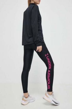 Under Armour leggins de antrenament Armour Branded culoarea negru, cu imprimeu