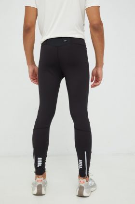 Fila leggins de alergare Rishiri barbati, culoarea negru, neted