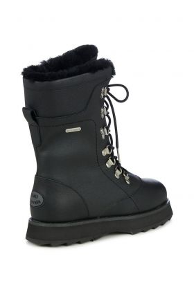 Emu Australia cizme de piele Comoro 2.0 femei, culoarea negru, cu toc plat, izolat