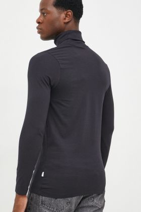 Lindbergh longsleeve barbati, culoarea albastru marin, neted