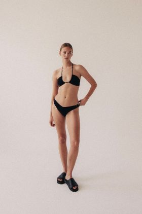 MUUV. sutien de baie  Bandeau Fluff culoarea negru, cupa moale