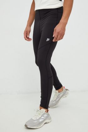 Fila leggins de alergare Rishiri barbati, culoarea negru, neted