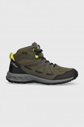 Jack Wolfskin pantofi Woodland 2 Texapore Mid barbati, culoarea maro