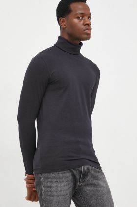 Lindbergh longsleeve barbati, culoarea albastru marin, neted