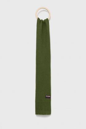 Pepe Jeans esarfa din amestec de lana culoarea verde, neted