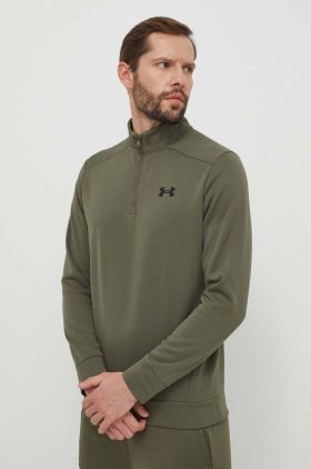 Under Armour bluza barbati, culoarea verde, neted