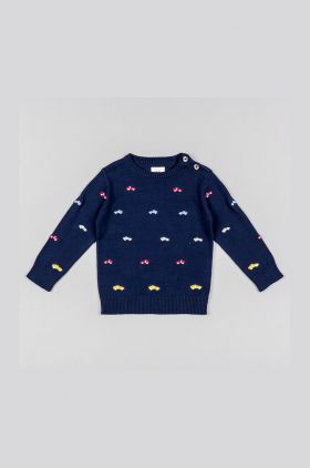 zippy hanorac de bumbac pentru copii culoarea albastru marin, modelator
