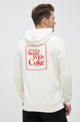 Puma bluza Puma X Coca Cola barbati, culoarea bej, cu imprimeu