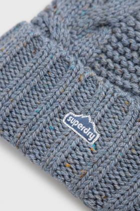 Superdry caciula din amestec de lana din tricot gros