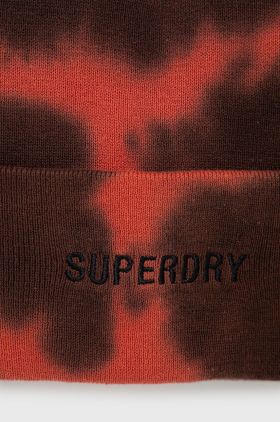 Superdry caciula din bumbac culoarea rosu, bumbac