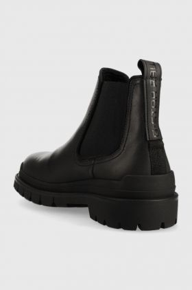 G-Star Raw ghete chelsea de piele Blake Chs Lea femei, culoarea negru, cu toc drept