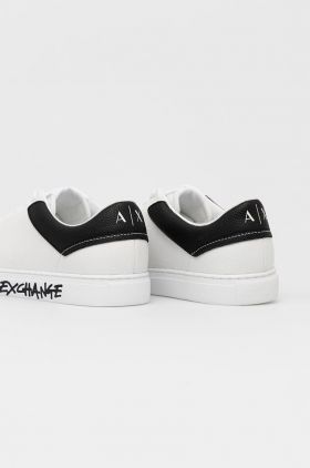 Armani Exchange sneakers din piele culoarea alb