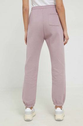 Champion pantaloni de trening femei, culoarea violet, neted 115487-ASB