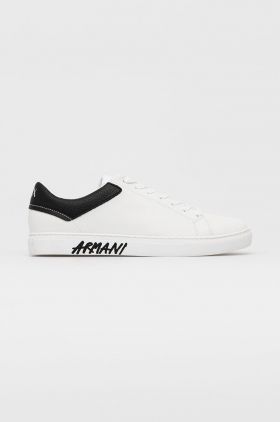 Armani Exchange sneakers din piele culoarea alb