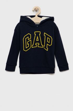 GAP bluza copii culoarea albastru marin, cu imprimeu