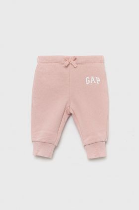 GAP pantaloni de trening pentru copii culoarea roz, cu imprimeu