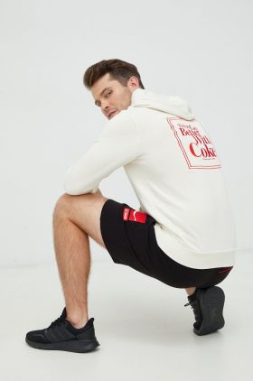 Puma bluza Puma X Coca Cola barbati, culoarea bej, cu imprimeu