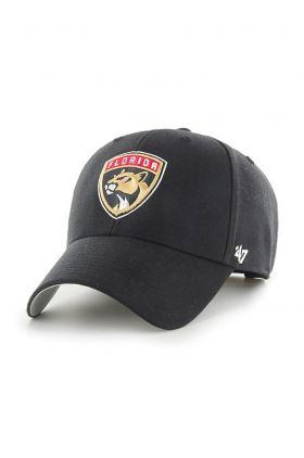 47brand șapcă NHL Florida Panthers culoarea negru, cu imprimeu  H-MVP26WBV-BKC