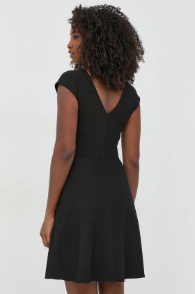 Armani Exchange rochie culoarea negru, mini, evazati