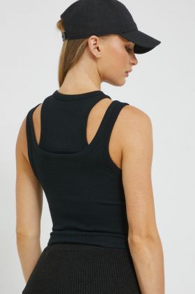 Abercrombie & Fitch top femei, culoarea negru