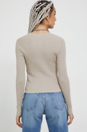 Abercrombie & Fitch pulover femei, culoarea bej, light