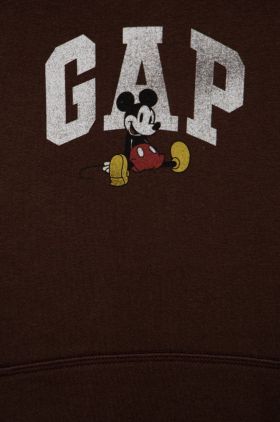 GAP bluza copii culoarea maro, cu imprimeu