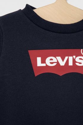 Levi's hanorac de bumbac pentru copii culoarea verde, cu imprimeu