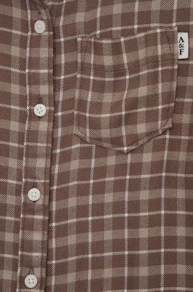 Abercrombie & Fitch camasa copii culoarea maro