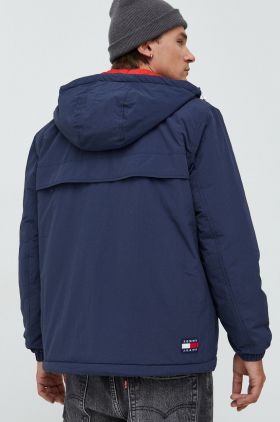 Tommy Jeans geaca barbati, culoarea albastru marin, de iarna