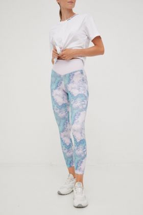 The North Face leggins sport Dune Sky femei, culoarea violet, modelator