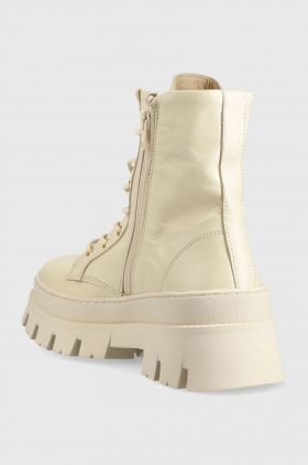 Steve Madden bocanci Frederique femei, culoarea bej, cu platforma