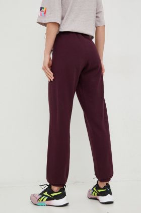 Dkny pantaloni de trening culoarea violet, neted