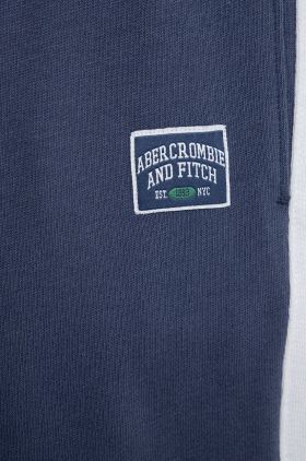 Abercrombie & Fitch pantaloni de trening pentru copii culoarea verde, neted