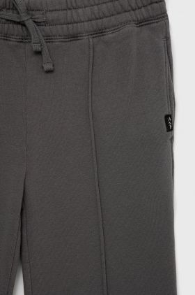 Abercrombie & Fitch pantaloni de trening pentru copii culoarea bej, neted