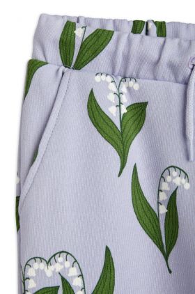 Mini Rodini pantaloni de trening din bumbac pentru copii culoarea violet, modelator