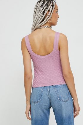 Abercrombie & Fitch top femei, culoarea violet