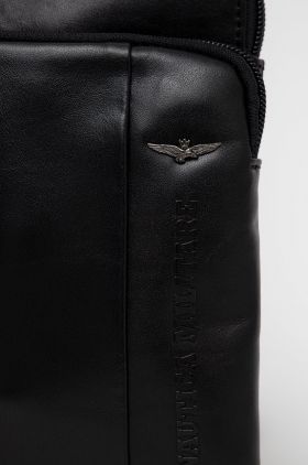 Aeronautica Militare borseta de piele culoarea negru