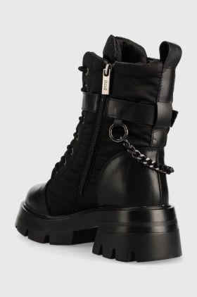 GOE botine femei, culoarea negru, cu toc drept, izolat