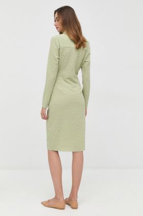 Notes du Nord rochie culoarea verde, midi, drept