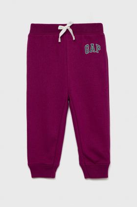 GAP pantaloni de trening pentru copii culoarea violet, cu imprimeu