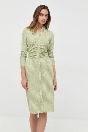 Notes du Nord rochie culoarea verde, midi, drept