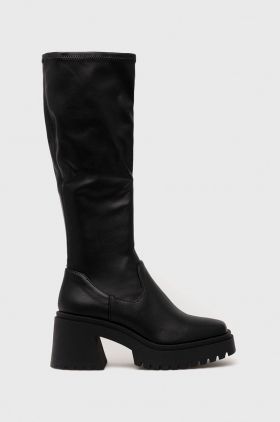 Steve Madden cizme Jetstream femei, culoarea negru, cu toc drept