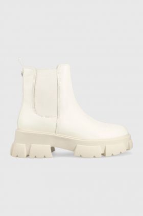 Steve Madden ghete chelsea de piele Tunnel femei, culoarea bej, cu platforma