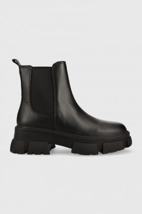 Steve Madden ghete chelsea de piele Tunnel femei, culoarea negru, cu platforma