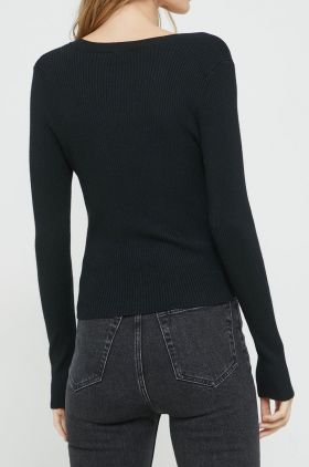 Abercrombie & Fitch pulover femei, culoarea negru