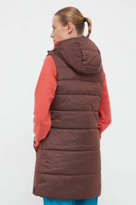 Jack Wolfskin vesta femei, culoarea maro, de tranzitie