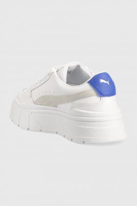 Puma sneakers din piele Mayze Stack Wns culoarea alb 384363