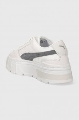 Puma sneakers din piele Mayze Stack Wns culoarea alb 384363