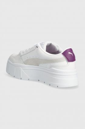 Puma sneakers din piele Mayze Stack Wns culoarea alb 384363